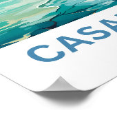 Casablanca Marokko Reisprint Poster (Hoek)