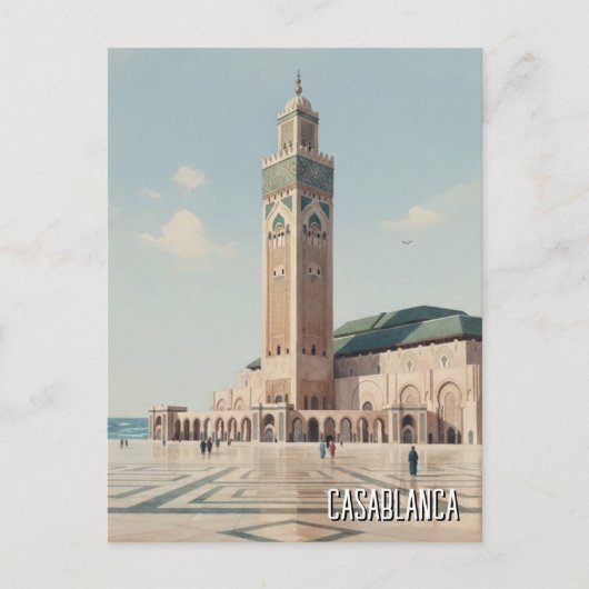 Casablanca Marokko Reizen Briefkaart (Voorkant)