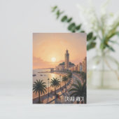 Casablanca Marokko Reizen Briefkaart (Staand voorkant)