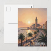 Casablanca Marokko Reizen Briefkaart (Voorkant / Achterkant)