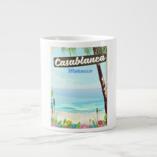 Casablanca Marokko, romantische wijnposter Grote Koffiekop