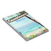 Casablanca Marokko, romantische wijnposter Notitieboek (Rechterzijde)