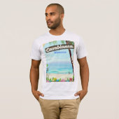Casablanca Marokko, romantische wijnposter T-shirt (Voorkant volledig)