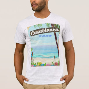 Casablanca Marokko, romantische wijnposter T-shirt
