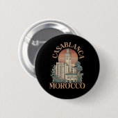 Casablanca Marokko Ronde Button 5,7 Cm (Voorkant /achterkant)