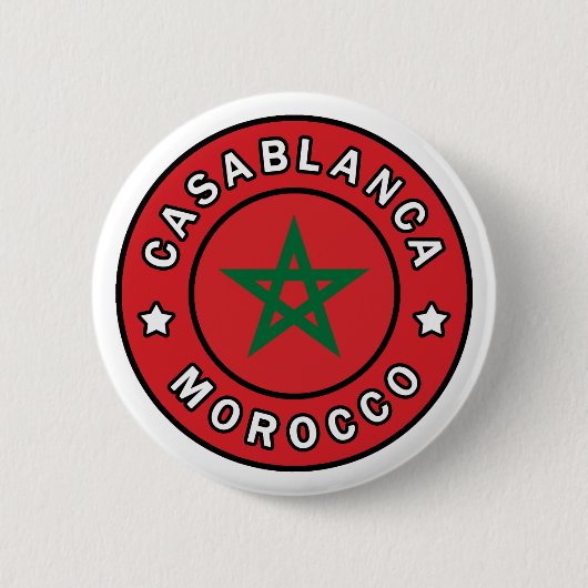 Casablanca Marokko Ronde Button 5,7 Cm (Voorkant)