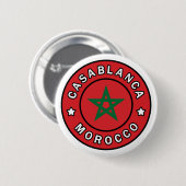 Casablanca Marokko Ronde Button 5,7 Cm (Voorkant /achterkant)