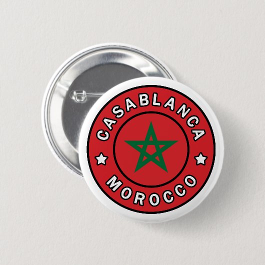 Casablanca Marokko Ronde Button 5,7 Cm (Voorkant /achterkant)