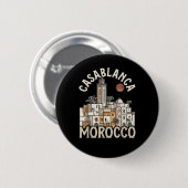 Casablanca Marokko Ronde Button 5,7 Cm (Voorkant /achterkant)
