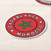 Casablanca Marokko Ronde Kartonnen Onderzetter (Gebogen)