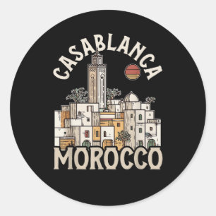 Casablanca Marokko Ronde Sticker