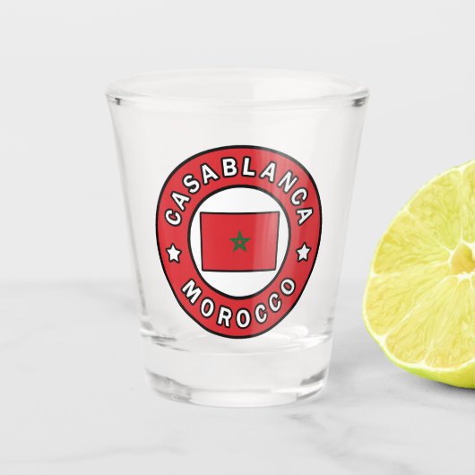 Casablanca Marokko Shot Glas (Voorkant)