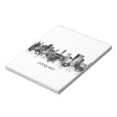 Casablanca Marokko Skyline BW Notitieblok (Linkerzijde)