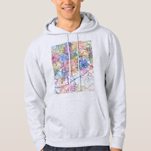 Casablanca Marokko Stadkaart Hoodie (Voorkant)