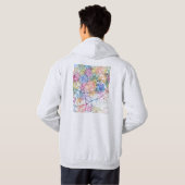 Casablanca Marokko Stadkaart Hoodie (Achterkant volledig)