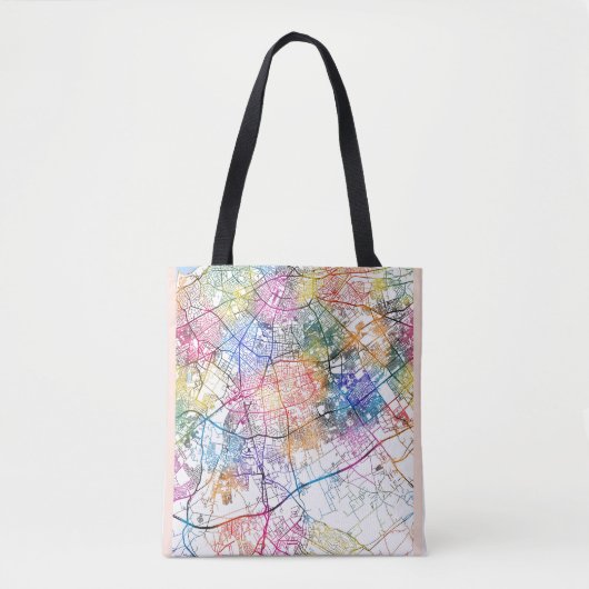 Casablanca Marokko Stadsplattegrond Tote Bag (Voorkant)