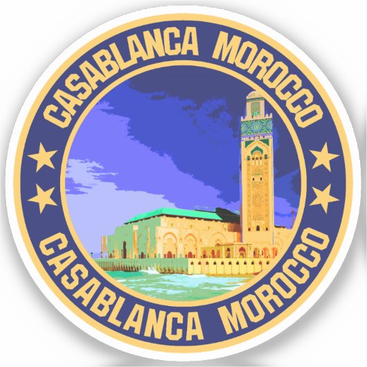 Casablanca Marokko Sticker (Voorkant)