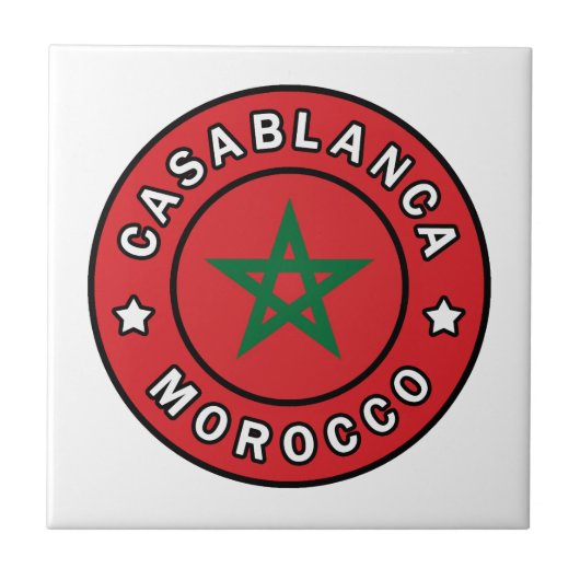 Casablanca Marokko Tegeltje (Voorkant)