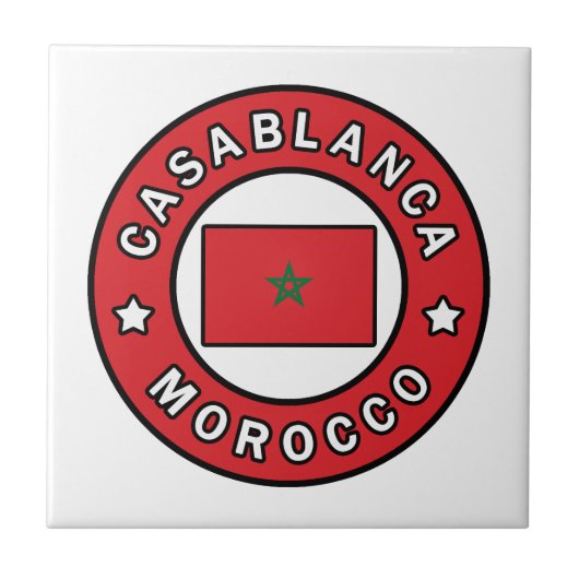 Casablanca Marokko Tegeltje (Voorkant)