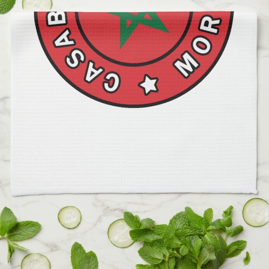 Casablanca Marokko Theedoek (Gevouwen)