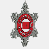 Casablanca Marokko Tin Sneeuwvlok Ornament (Links)