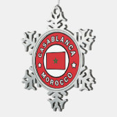 Casablanca Marokko Tin Sneeuwvlok Ornament (Rechts)