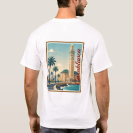 Casablanca Marokko Vector Silhouette T-Shirt. T-shirt