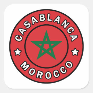 Casablanca Marokko Vierkante Sticker
