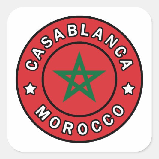 Casablanca Marokko Vierkante Sticker (Voorkant)