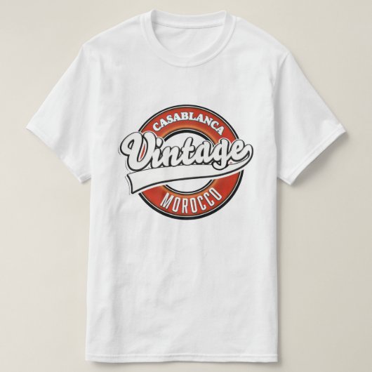 Casablanca Marokko Vintage logo T-shirt (Design voorkant)