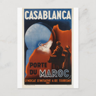 Casablanca Marokko Vintage Travel Briefkaart