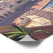 Casablanca Marokko Vintage Travel Place Poster (Hoek)