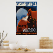 Casablanca Marokko Vintage Travel Poster (Keuken)