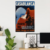 Casablanca Marokko Vintage Travel Poster (Thuiskantoor)