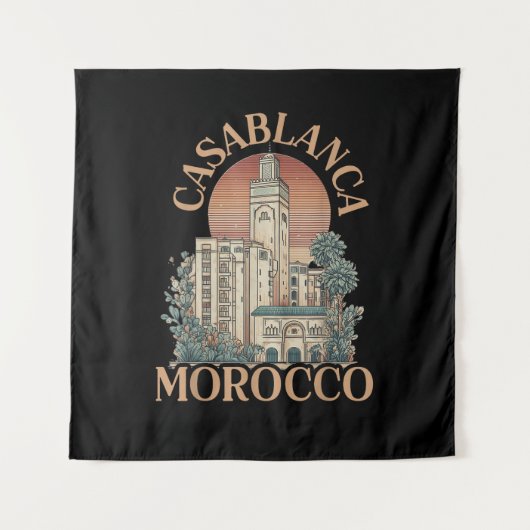Casablanca Marokko Wandkleed (Voorkant)
