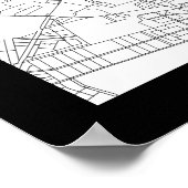 Casablanca Morocco Map Poster (Hoek)