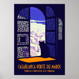 Casablanca porte du Maroc vintage reis CC0717 Poster