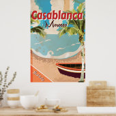 Casablanca Reisposter uit het verleden Poster (Keuken)