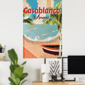 Casablanca Reisposter uit het verleden Poster (Thuiskantoor)