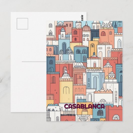 Casablanca Reizen Briefkaart (Voorkant / Achterkant)