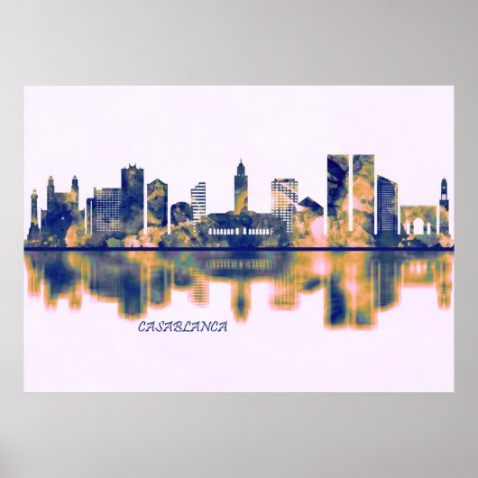 Casablanca Skyline Poster (Voorkant)