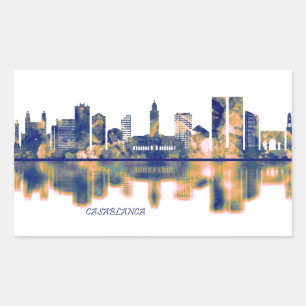 Casablanca Skyline Rechthoekige Sticker