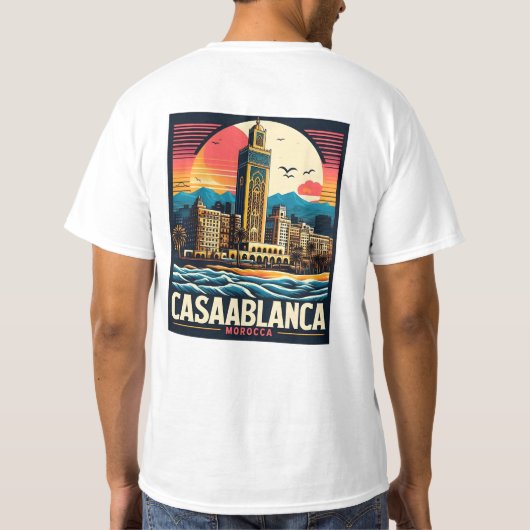Casablanca stadsgezicht t-shirt (Achterkant)