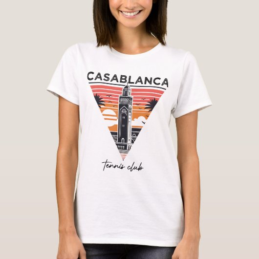 Casablanca Tennis Club Vintage T-shirt (Voorkant)