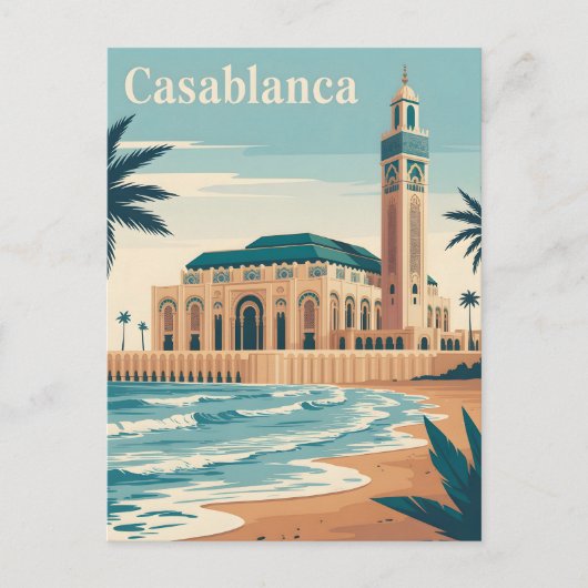 Casablanca vintage briefkaart (Voorkant)