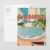Casablanca Vintage Reisposter Briefkaart (Voorkant / Achterkant)