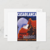 Casablanca Vintage Travel Briefkaart (Voorkant / Achterkant)