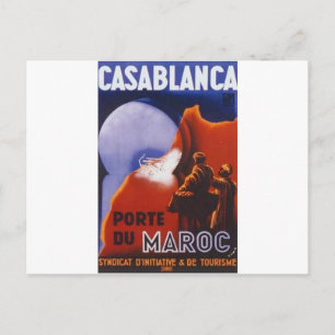 Casablanca Vintage Travel Briefkaart