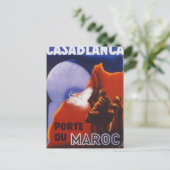 Casablanca Vintage Travel Briefkaart (Staand voorkant)