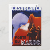 Casablanca Vintage Travel Briefkaart (Voorkant / Achterkant)